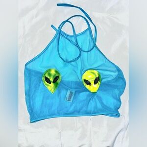 Roma Couture Dolls Kill Alien mesh tank top